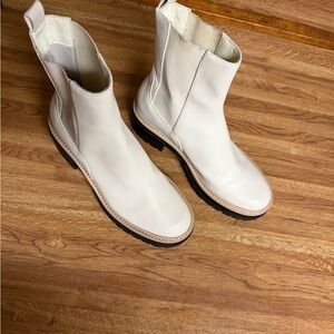 Elegant White Ankle Boots for Women